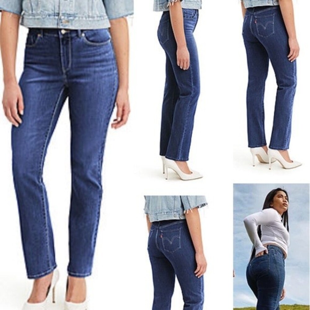 Levi’s Blue Classic Straight Leg High Rise Jeans 8
